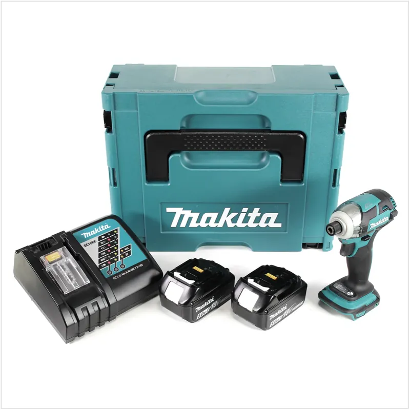 Jetzt Kaufen Makita DTD 148 RTJ 18 V Li-ion Akku Brushless Schlagschrauber im Makpac + 2x BL 1850 B 5,0 Ah Li-Ion Akku + 1x DC 18 RC Ladegerät