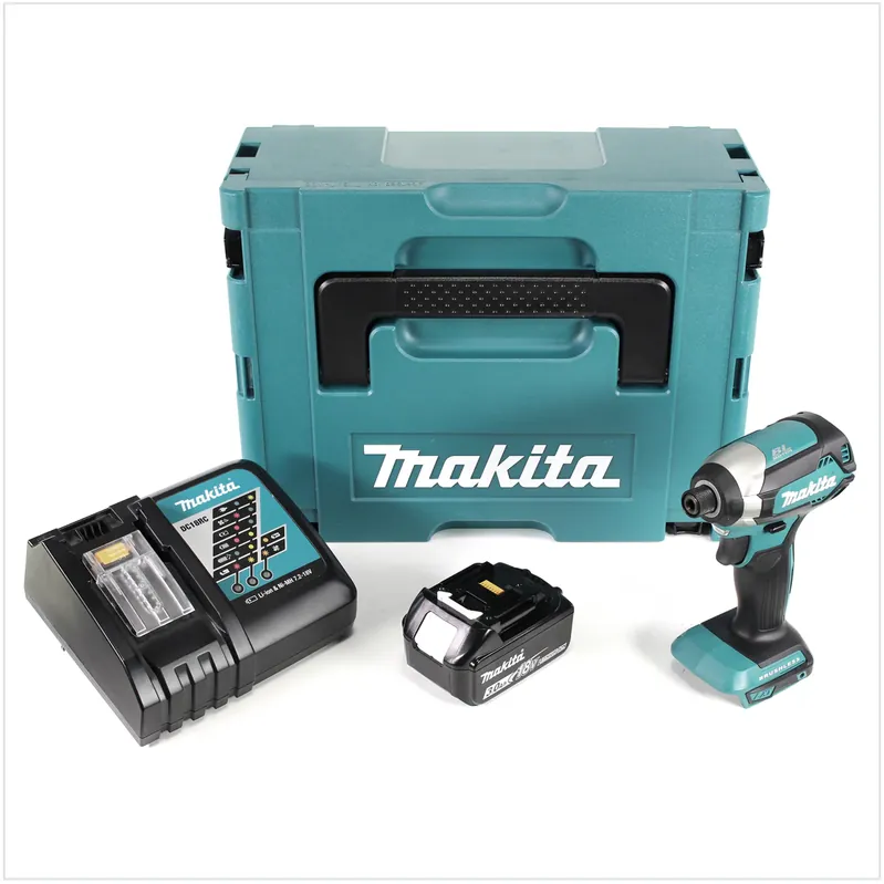 Garantierte Lieferung Makita DTD 153 RF1J 18 V Akku Brushless Schlagschrauber im Makpac + 1x 3,0 Ah Li-Ion Akku + 1x Ladegerät