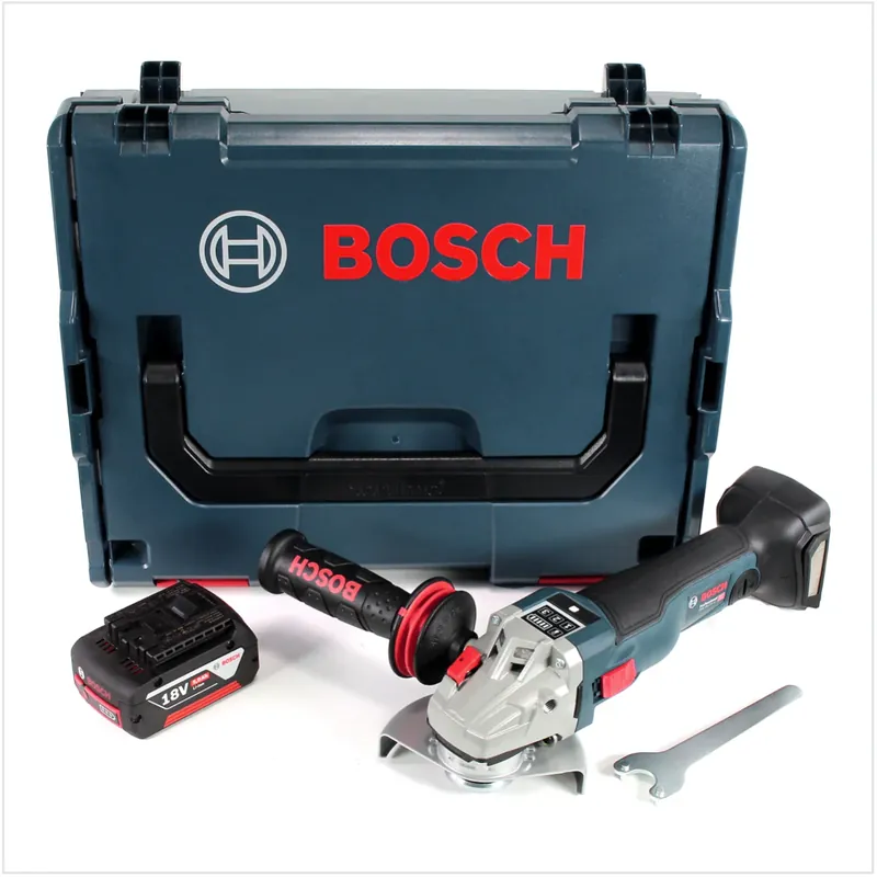 Bosch GWS 18 V 115 SC Akku Winkelschleifer Solo in L-Boxx + GCY 30-4 Connectivity Modul + GBA 18 V 5,0 Ah Akku - ohne Ladegerät Neue Ware