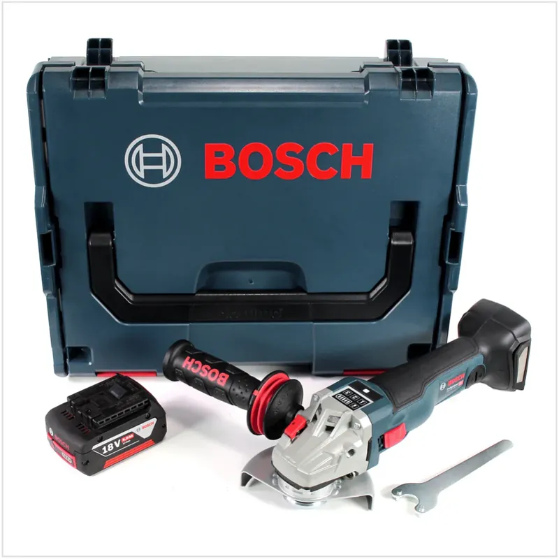 Bosch GWS 18 V 115 SC Akku Winkelschleifer in L-Boxx + GCY 30-4 Connectivity Modul + 1x GBA 18 V 6,0 Ah Akku - ohne Ladegerät Beliebt