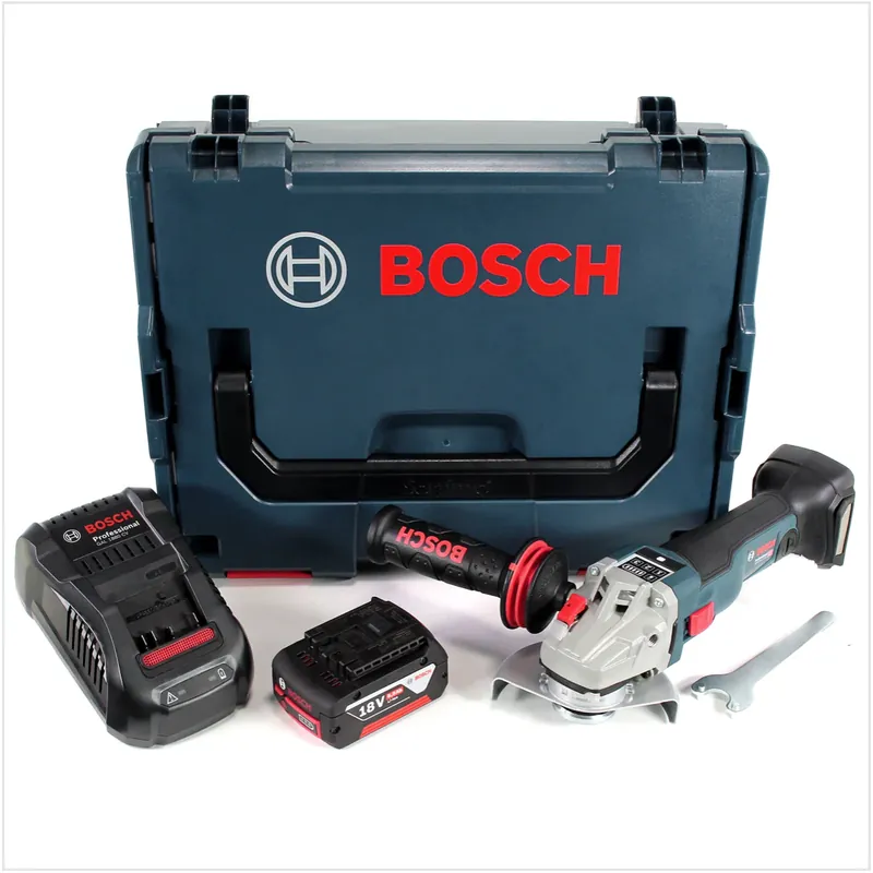 Mega-Angebot Bosch GWS 18 V 115 SC Akku Winkelschleifer in L-Boxx + GCY 30-4 Connectivity Modul + 1x GBA 18 V 6,0 Ah Akku + 1x GAL 1880 CV Ladegerät
