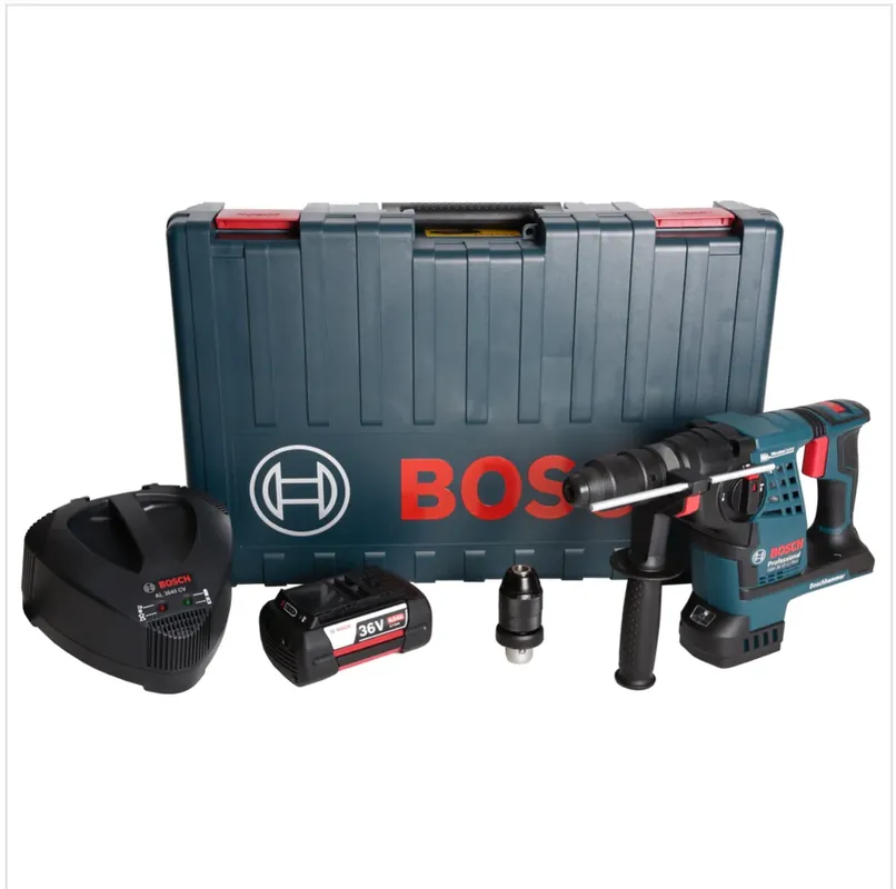 Online Kaufen Bosch GBH 36 VF-LI Plus Akku Bohrhammer 36V SDS Plus im Handwerkerkoffer mit Wechselbohrfutter, 1x GBA 4,0 Ah Akku und Ladegerät