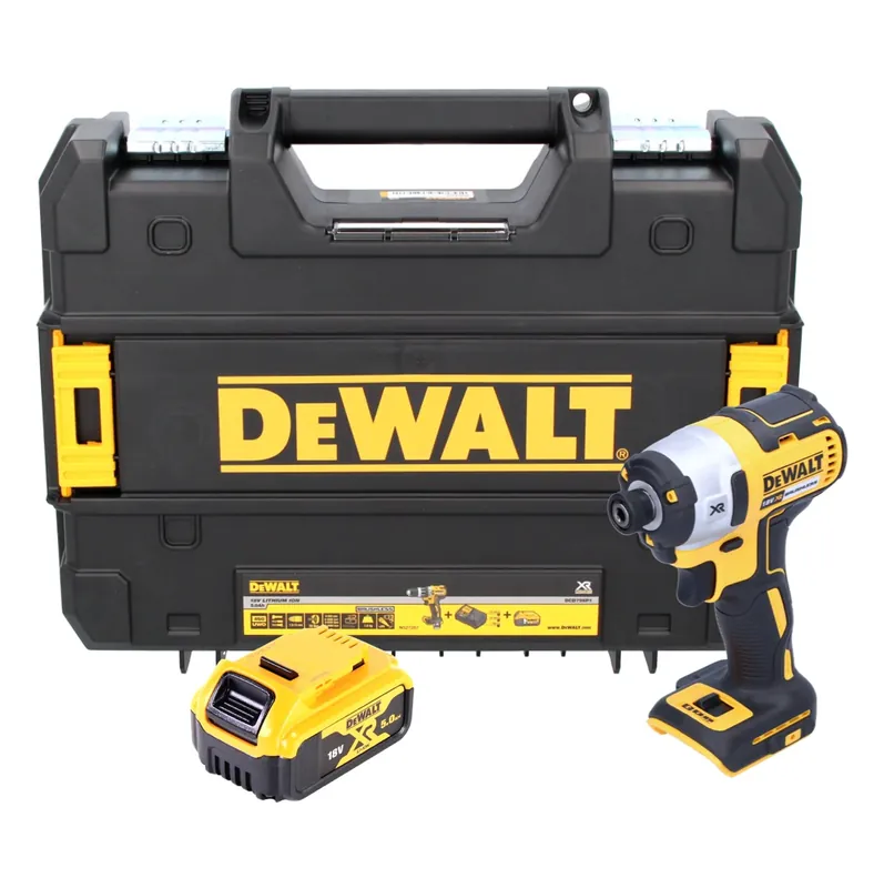 Angebot DeWalt DCF 887 NT Akku Schlagschrauber 18 V 205 Nm 1/4" Brushless + 1x Akku 5,0 Ah + TSTAK - ohne Ladegerät