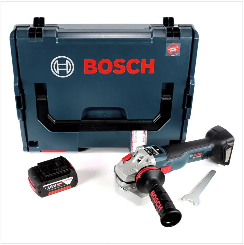 Bosch GWS 18 V-125 SC Professional Akku Winkelschleifer 125mm brushless in L-Boxx mit 1x GBA 6,0 Ah Akku Schneller Versand