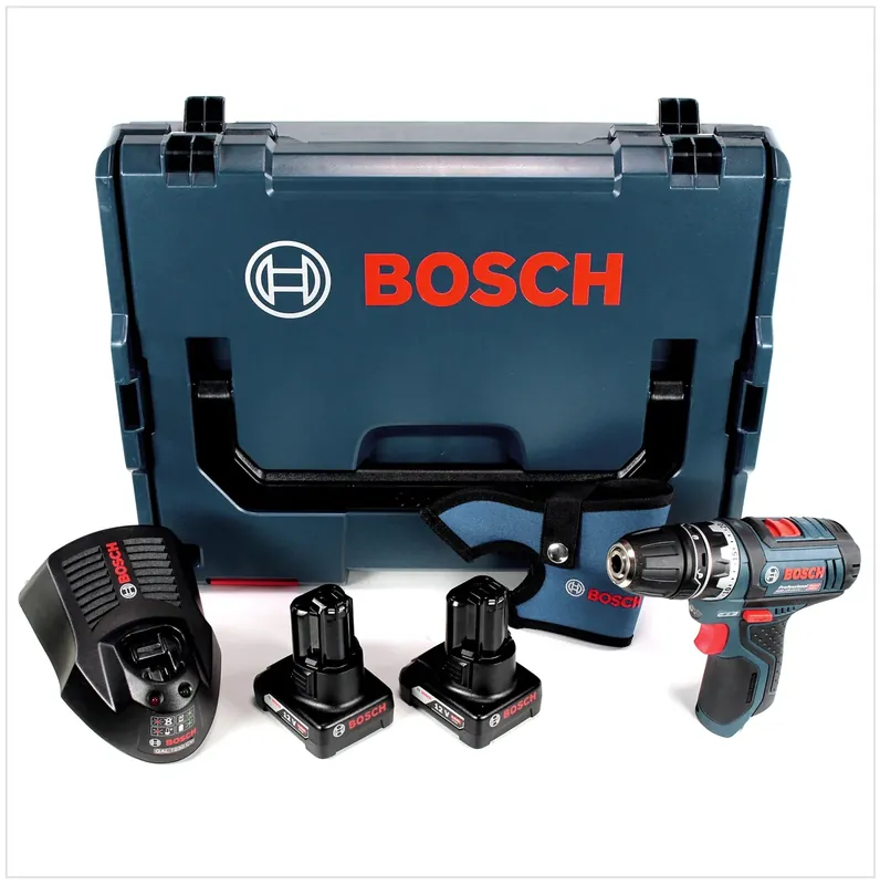 Solange Der Vorrat Reicht Bosch GSR 12V-15 FC Professional FlexiClick Akku Bohrschrauber mit Bohrfutteraufsatz in L-Boxx mit 2x Bosch GBA 6,0 Ah Akku und GAL 1230 CV Ladegerät