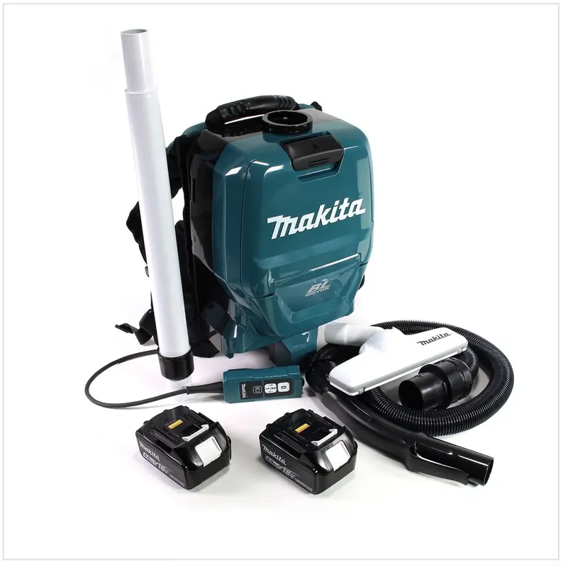 Markenprodukt Makita DVC 260 36V Akku Rucksack Staubsauger (2x 18V) Brushless mit 2x BL1840 B 4,0 Ah Akku