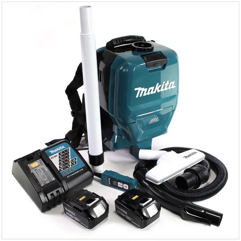 Online Kaufen Makita DVC 260 36V Akku Rucksack Staubsauger (2x 18V) Brushless mit 2x 3,0 Ah Akku und Ladegerät