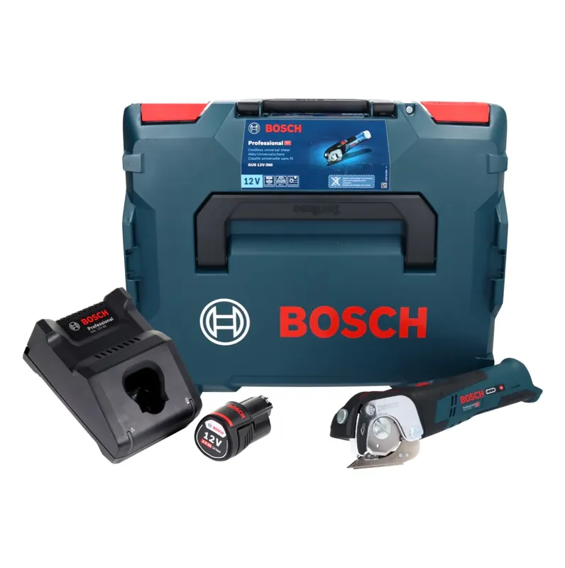 Bosch GUS 12V-300 Professional Akku Universalschere 12 V + 1x Akku 3,0 Ah + Ladegerät + L-Boxx Billig