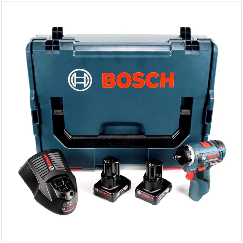 Bosch GSR 12V-20 HX Akku Bohrschrauber 12V 20Nm in L-Boxx + 2x 6,0Ah Akku + Ladegerät Begrenztes Angebot