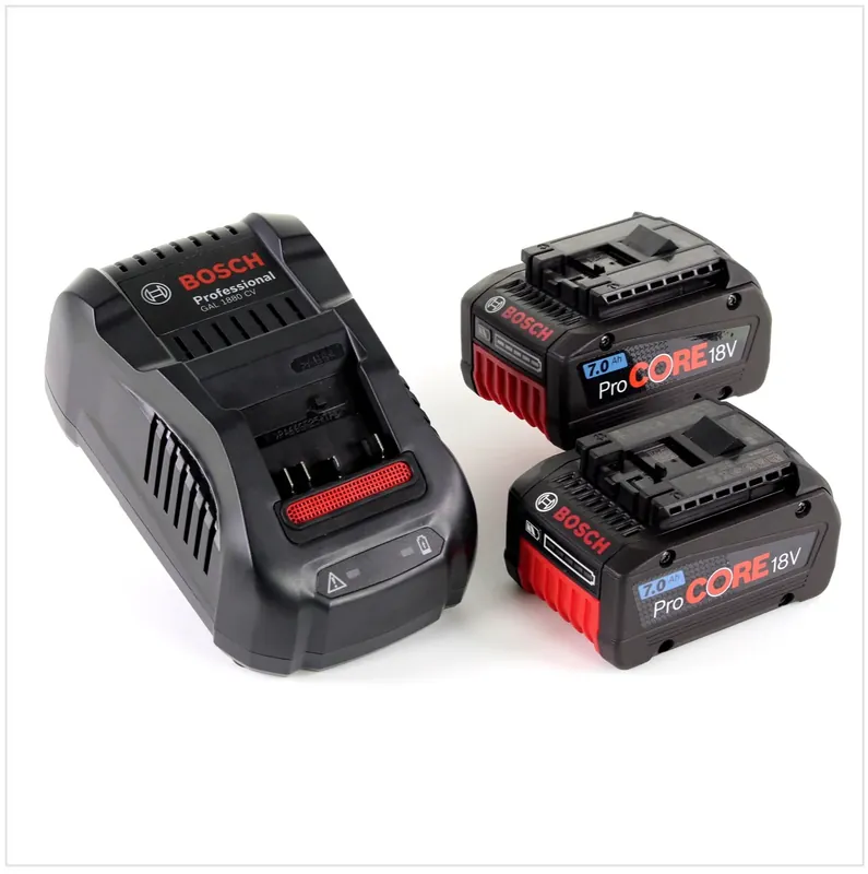 Nur Heute Bosch Starter-Set 18 V mit 2x GBA 18V 7,0 Ah / 7000 mAh ProCORE Professional Li-Ion Einschub Akku + GAL 1880 CV Ladegerät ( 1600A013H4 )