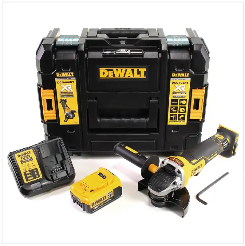 Aktuell DeWalt DCG 406 M1 Akku Winkelschleifer 18V 125mm Brushless + 1x Akku 4,0Ah + Ladegerät + TSTAK