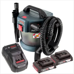 Bosch GAS 18V-10 L Professional Li-Ion Akku Staubsauger Nass- und Trockensauger + 2x GBA 2,0 Ah Akku + GAL 1880 CV Ladegerät Preisknaller