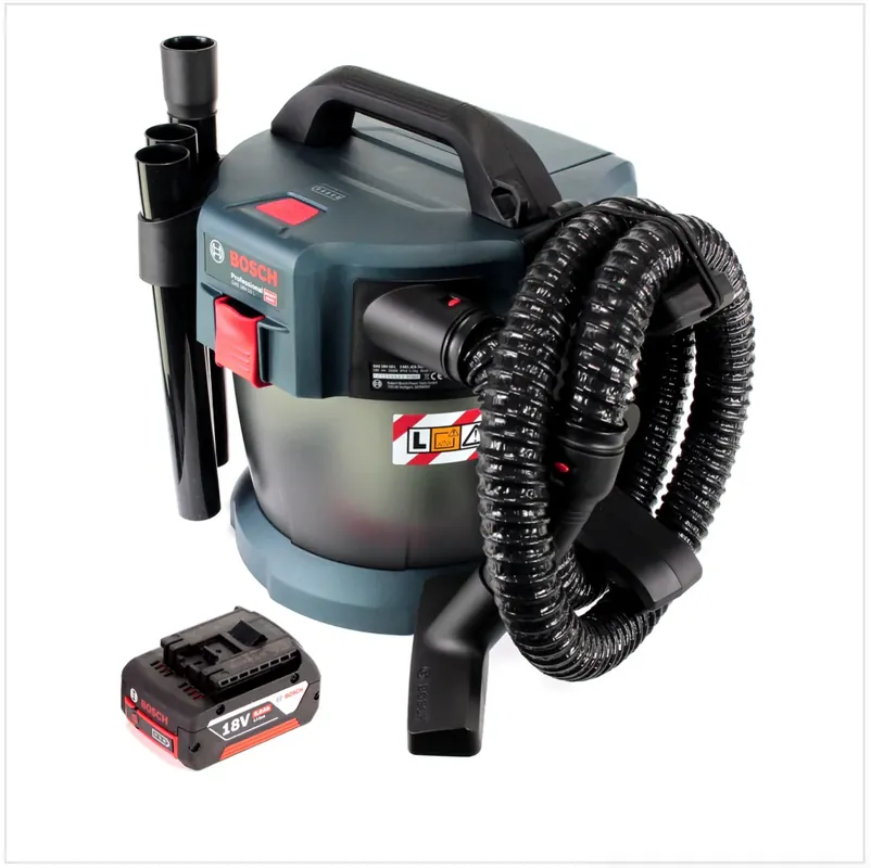Bosch GAS 18V-10 L Professional Li-Ion Akku Staubsauger Nass- und Trockensauger + 1x GBA 5,0 Ah Akku, ohne Ladegerät Versand Am Gleichen Tag
