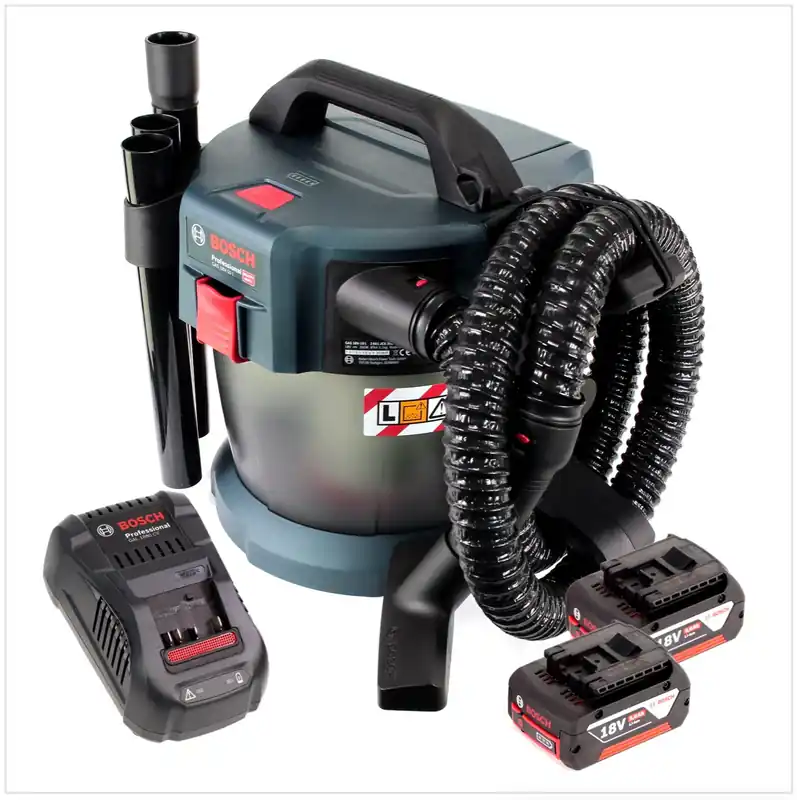 Bosch GAS 18V-10 L Professional Li-Ion Akku Staubsauger Nass- und Trockensauger + 2x GBA 5,0 Ah Akku + GAL 1880 CV Ladegerät Meistverkauft
