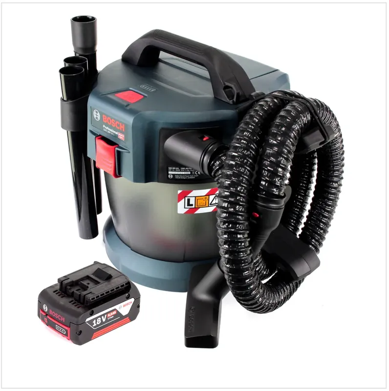 Neu Bosch GAS 18V-10 L Professional Li-Ion Akku Staubsauger Nass- und Trockensauger + 1x GBA 6,0 Ah Akku, ohne Ladegerät