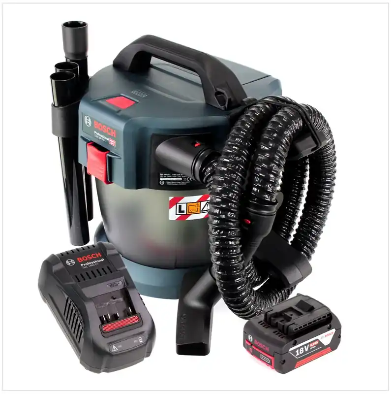 Abverkauf Bosch GAS 18V-10 L Professional Li-Ion Akku Staubsauger Nass- und Trockensauger + 1x GBA 6,0 Ah Akku + GAL 1880 CV Ladegerät