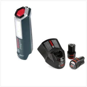 Direktkauf Bosch Professional GLI 12V-300 Akku Lampe + 2x GBA 12V 2,0 Ah Akku + GAL 1230 Ladegerät