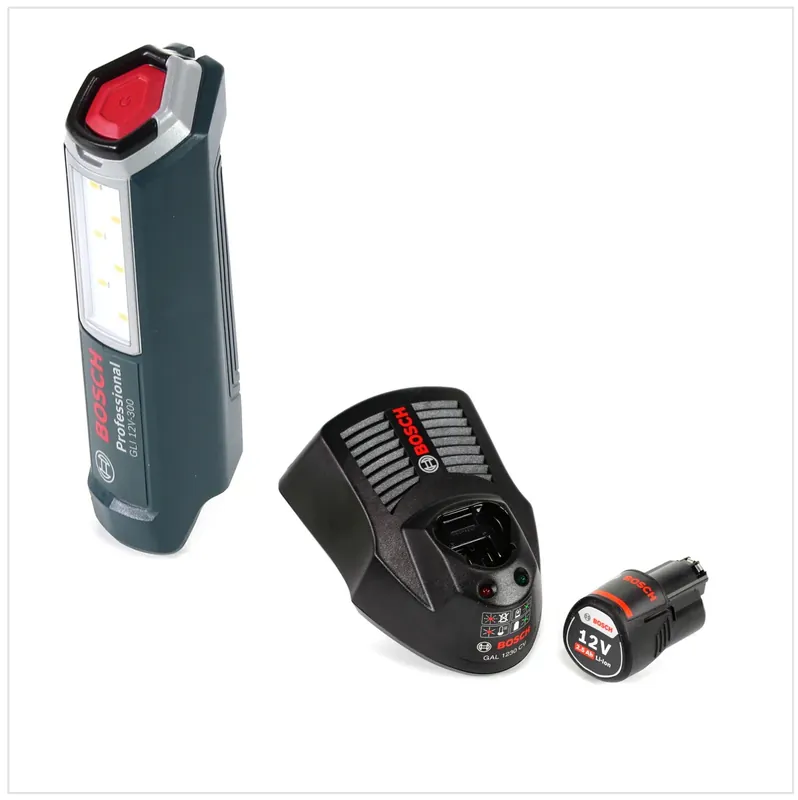 Neue Kollektion Bosch Professional GLI 12V-300 Akku Lampe + 1x GBA 12V 2,5 Ah Akku + GAL 1230 Ladegerät