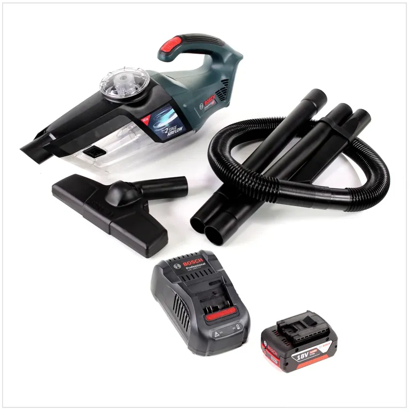 Solange Der Vorrat Reicht Bosch GAS 18V-1 Professional Li-Ion Akku Staubsauger Hand Sauger + 1x GBA 4,0 Ah Akku + GAL 1880 CV Ladegerät