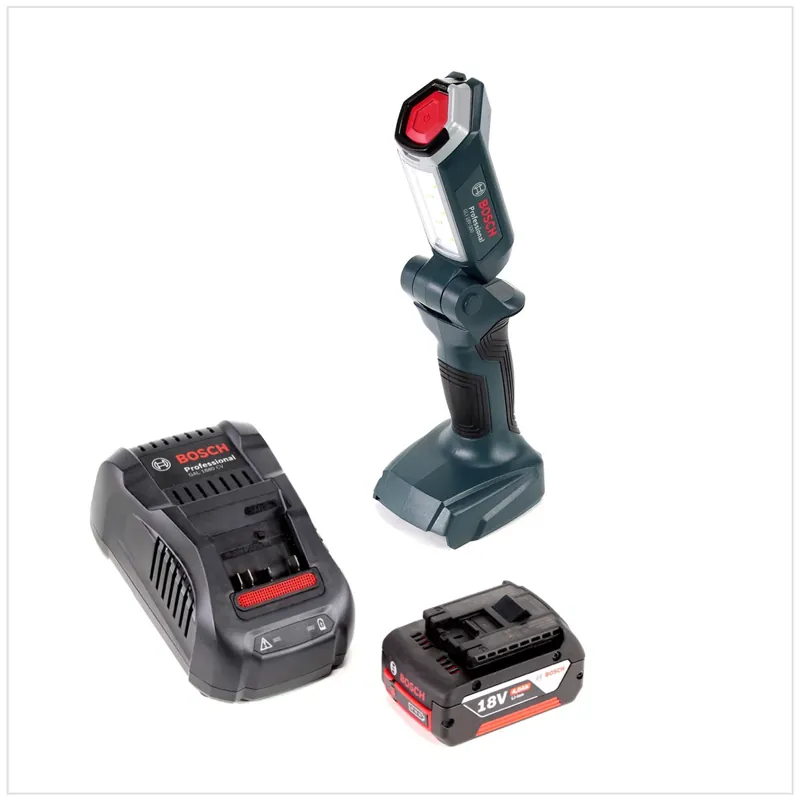 Bosch Professional GLI 18V-300 Akku Lampe + 1x GBA 18 V 4,0 Ah Akku + GAL 1880 Ladegerät Schnäppchen