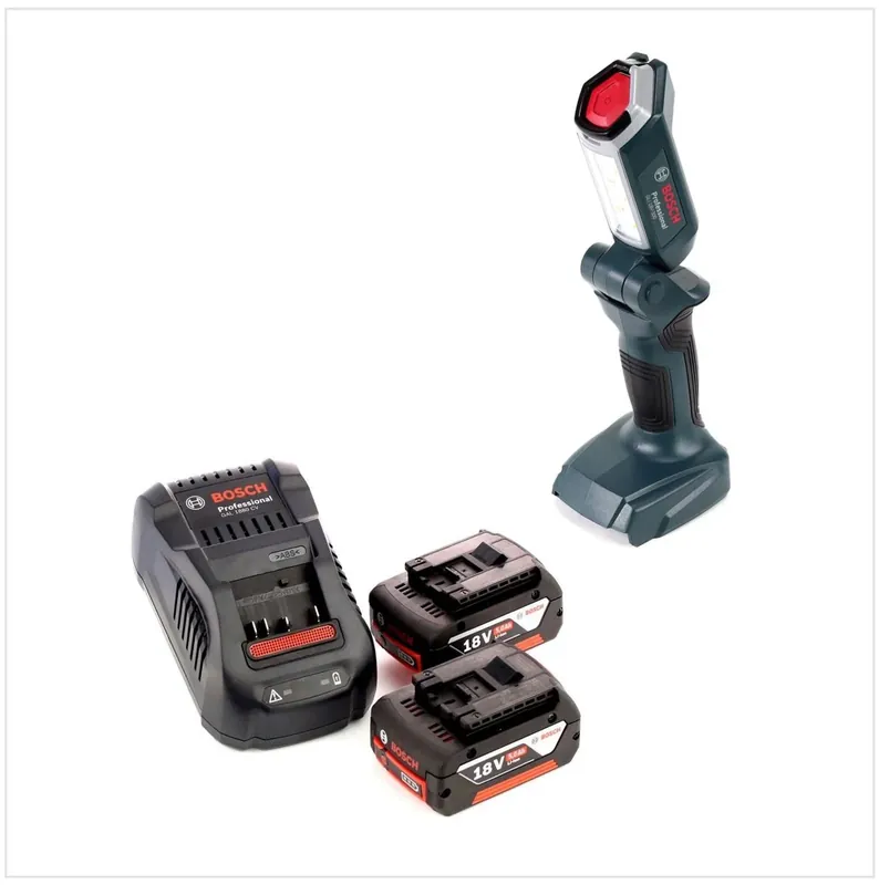 Bosch GLI 18V-300 Akku LED Lampe 18V 300lm + 2x 5,0 Ah Akku + Ladegerät Preis Gesenkt