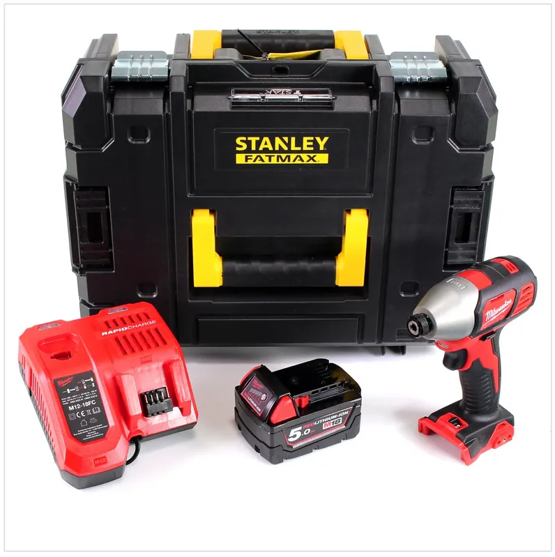 Milwaukee M18 BID 501C Akku Schlagschrauber 18 V 180 Nm 1/4" + 1x Akku 5,0 Ah + Ladegerät + TSTAK Nur Für Kurze Zeit