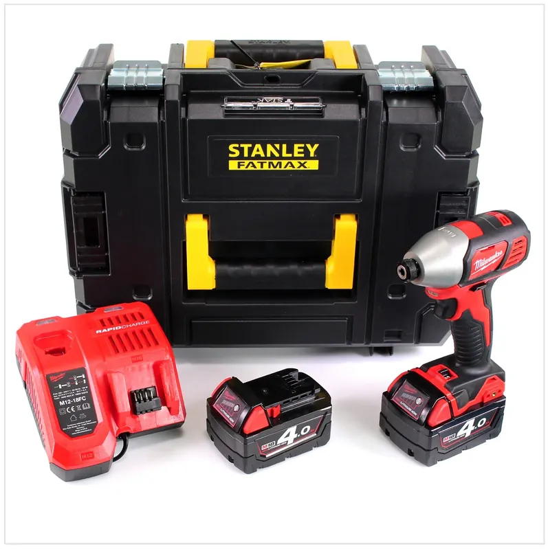 Milwaukee M18 BID 402C 18 V Li-Ion Akku Schlagschrauber + 2 x 4 Ah Akku + Ladegerät im TStak Koffer Highlight