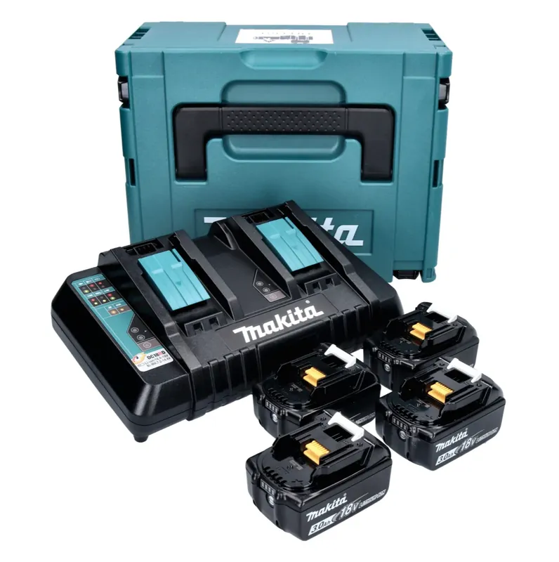 Nur Für Kurze Zeit Makita Power Source Kit 18 V mit 4x BL 1830 B Akku 3,0 Ah + DC 18 RD Doppelladegerät ( 197720-6 ) + Makpac