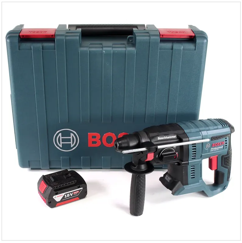 Zertifiziert Bosch GBH 18V-20 Akku Bohrhammer 18V 1,7J SDS-Plus im Transportkoffer + 1x 5,0 Ah Akku - ohne Ladegerät