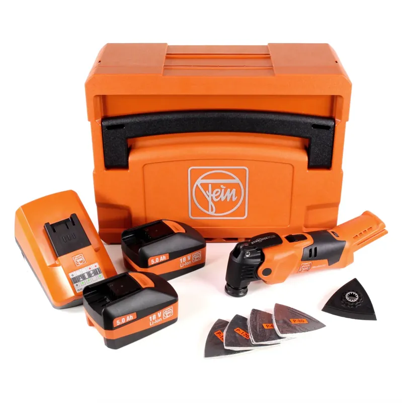 FEIN Akku-Oszilierer MultiMaster AFMM 18 QCSL Li-Ion 18 V im Systainer + 2x 5,0 Ah Akku + ALG 50 Schnellladegerät Top-Angebot