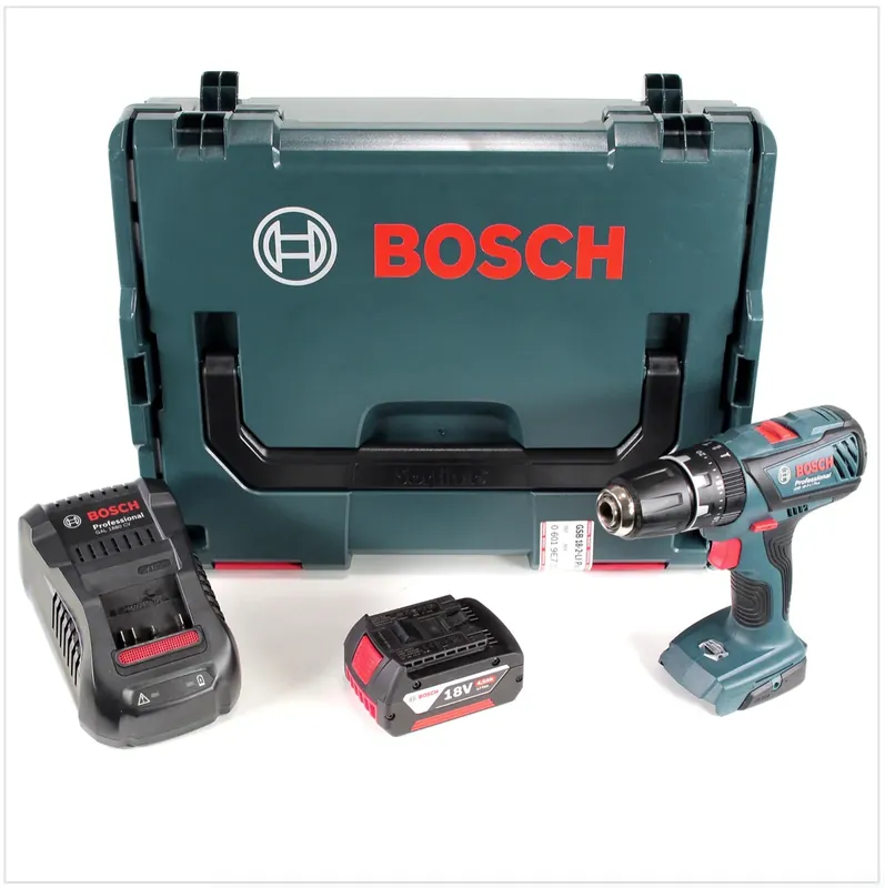 Aktuell Bosch GSB 18-2-Li Plus Professional 18 V Akku Schlagbohrschrauber in L-Boxx mit 1x GBA 4,0 Ah Akku + Ladegerät