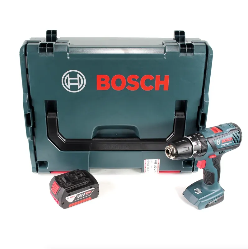 Sonderaktion Bosch GSB 18-2-Li Plus Professional 18 V Akku Schlagbohrschrauber in L-Boxx mit 1x GBA 6,0 Ah Akku - ohne Ladegerät