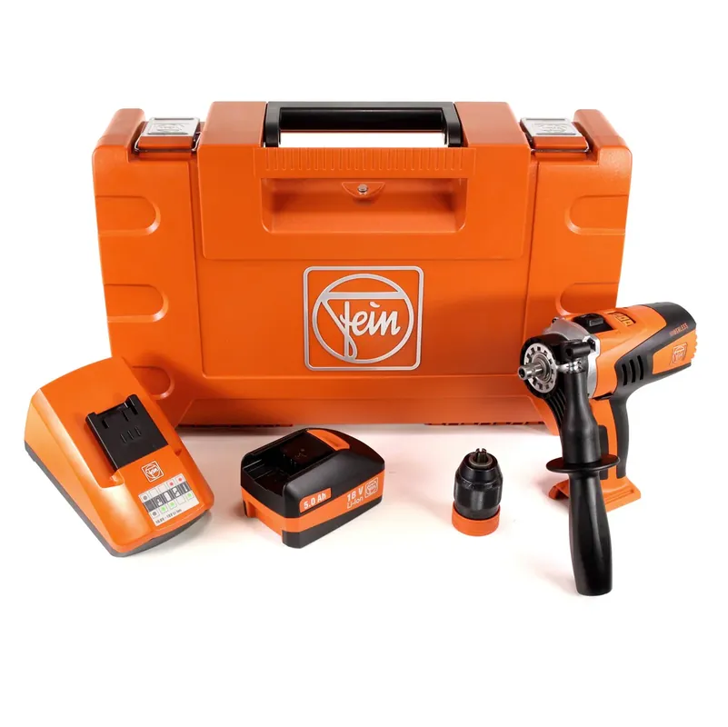 Expressversand FEIN ASCM 18 QM 4-Gang Brushless Li-Ion Akku Bohr Schrauber im Transportkoffer + 1x 5,0 Ah Akku + ALG 50 Schnellladegerät