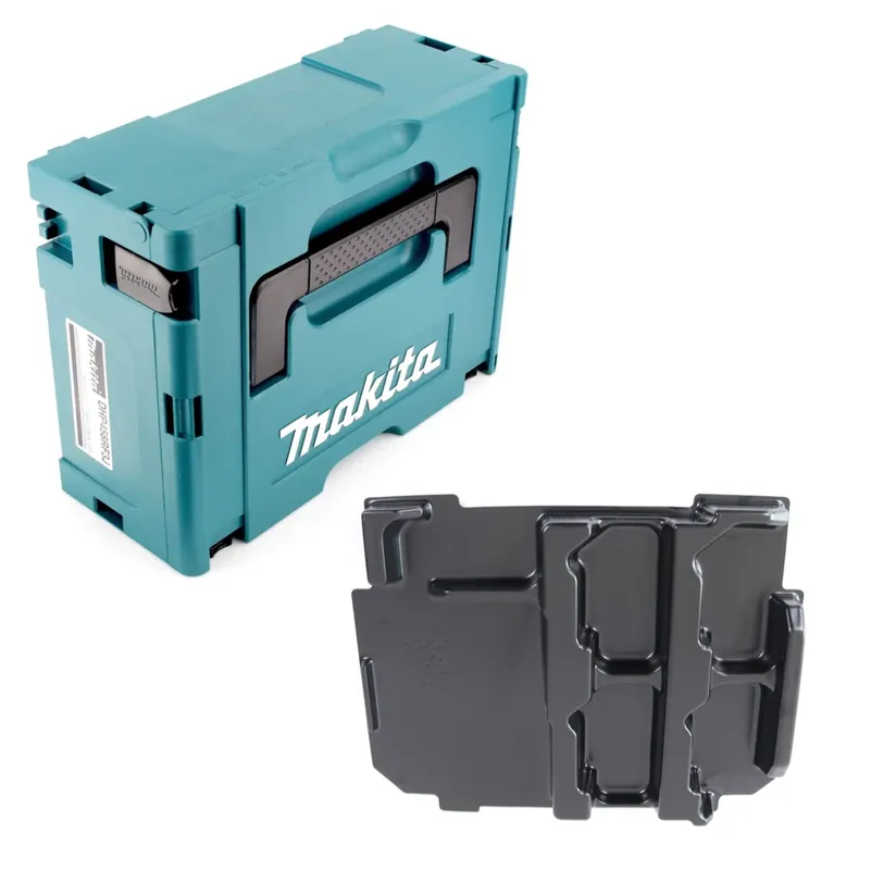 Zertifiziert Makita MAKPAC 2 Systemkoffer + Einlage für Makita Ladegerät und Akkus