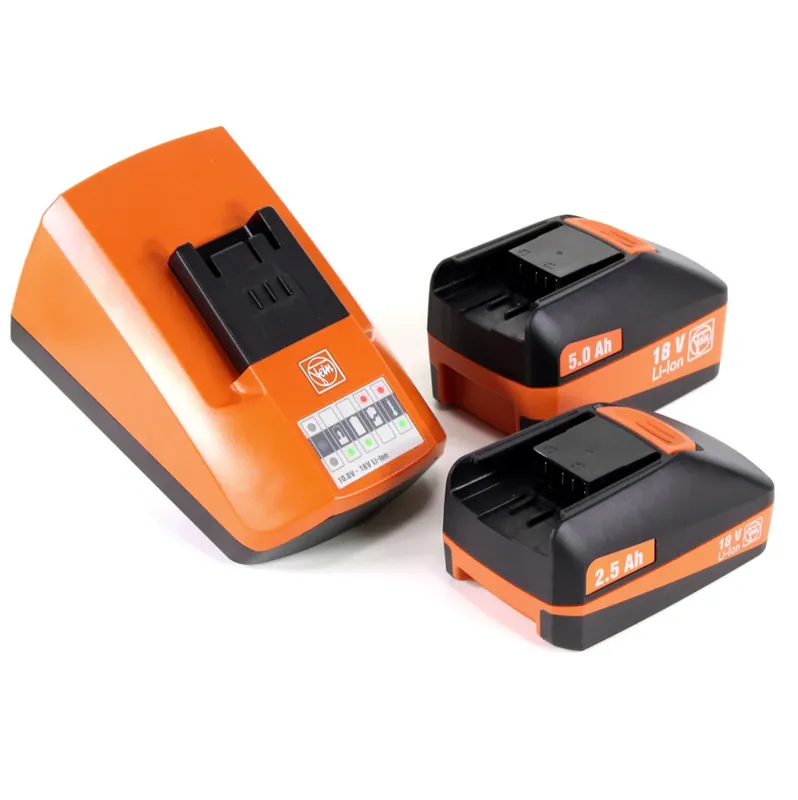 Bestpreis FEIN Starter Set ALG 50 Universal Schnell Ladegerät + 1 x 2,5 Ah + 1 x 5 Ah Akku