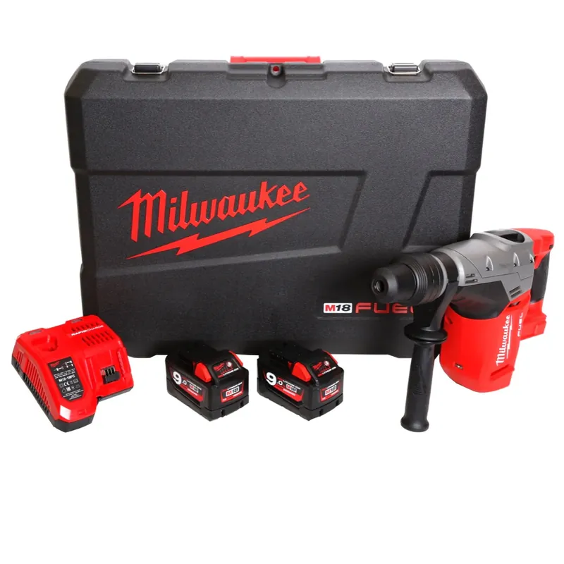 Schneller Versand Milwaukee M18 CHM 902C 18 V Brushless Li-Ion Akku Kombi Bohrhammer SDS-Max im Transportkoffer + 2 x 9 Ah Akku + Ladegerät ( 4933451361 )