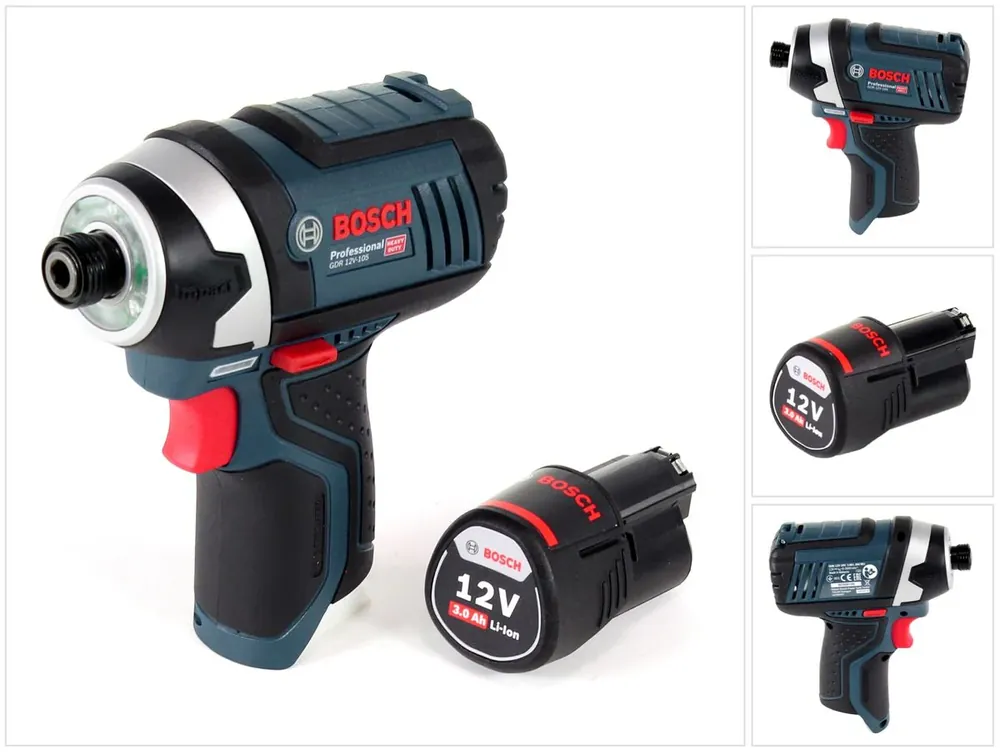 Bosch GDR 12V-105 Akku Drehschlagschrauber 12V 105Nm 1/4" + 1x 3,0 Ah Akku - ohne Ladegerät Wochenendangebot