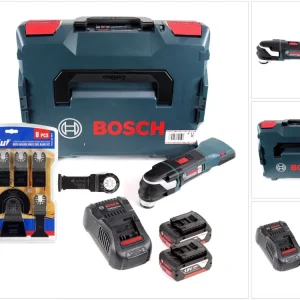 Bosch GOP 18V-28 Akku-Multi-Cutter + 2x Akku 4,0Ah + Ladegerät + WellCut MT-8 8tlg. Sägeblätterset + L-Boxx Solange Der Vorrat Reicht
