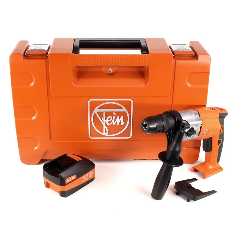 FEIN ABOP 13-2 Brushless 18 V Li-Ion Akku Bohrmaschine mit Metallbohrfutter im Koffer + 1x 5,0 Ah Akku - ohne Ladegerät Schneller Versand
