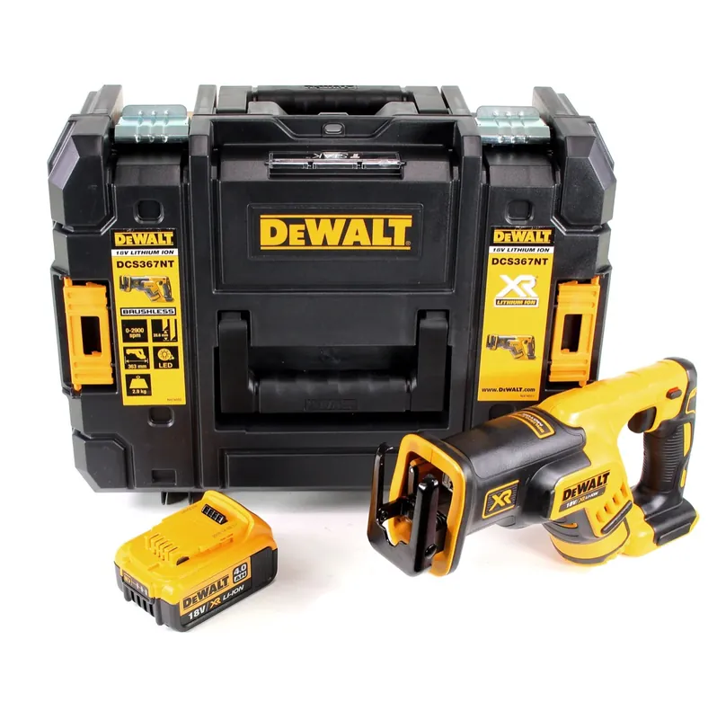 DeWalt DCS 367 NT Akku Reciprosäge Säbelsäge 18V Brushless + 1x Akku 4,0Ah + TSTAK - ohne Ladegerät Markenware