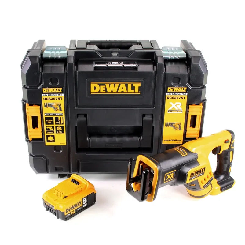 DeWalt DCS 367 NT Akku Reciprosäge Säbelsäge 18V Brushless + 1x Akku 5,0Ah + TSTAK - ohne Ladegerät Nur Heute