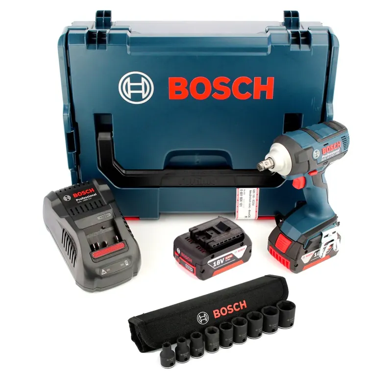 Super-Preis Bosch GDS 18 V-EC 250 Akku Drehschlagschrauber 18V 250Nm Brushless + 2 x Akku 5,0Ah + Ladegerät + Steckschlüsseleinsatz + L-Boxx