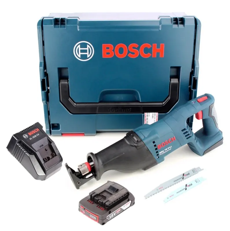 Bosch GSA 18 V-LI Akku Säbelsäge 18V + 1x Akku 2,0Ah + Ladegerät + L-Boxx Sichere Zahlung