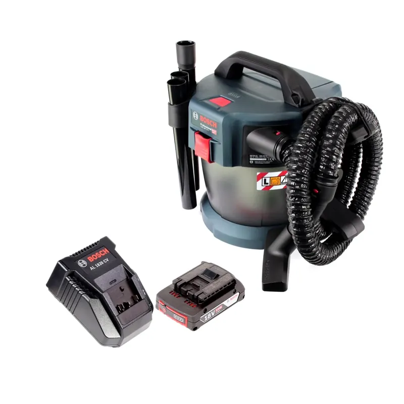 Solange Der Vorrat Reicht Bosch GAS 18V-10 L Professional Li-Ion Akku Staubsauger Nass- und Trockensauger + 1x GBA 2,0 Ah Akku + AL 1820 CV Ladegerät