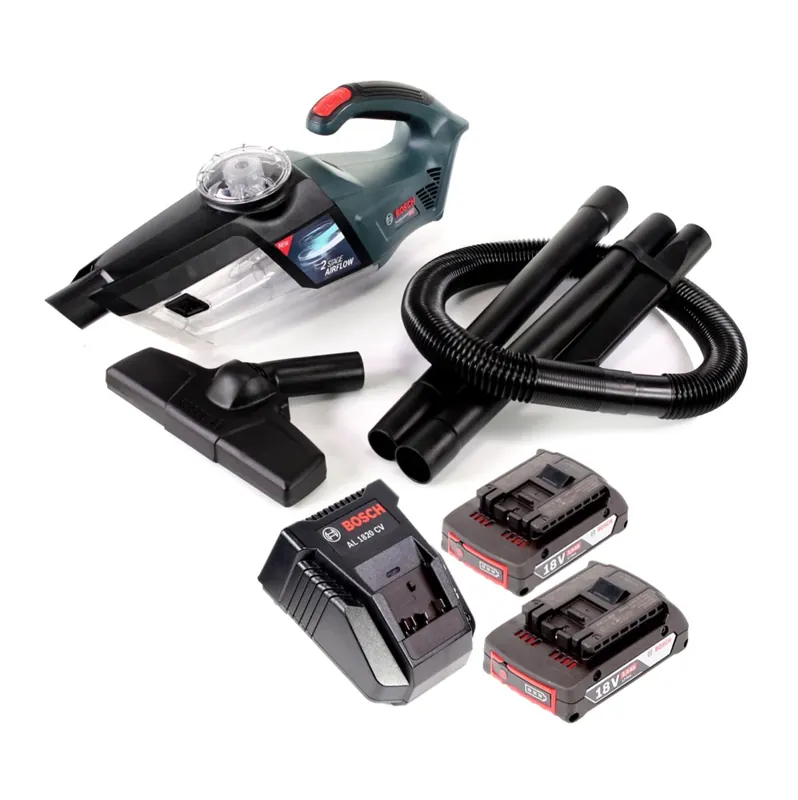 Bosch GAS 18V-1 Professional Li-Ion Akku Staubsauger Hand Sauger + 2x GBA 2,0 Ah Akku + AL 1820 CV Ladegerät Garantierte Lieferung
