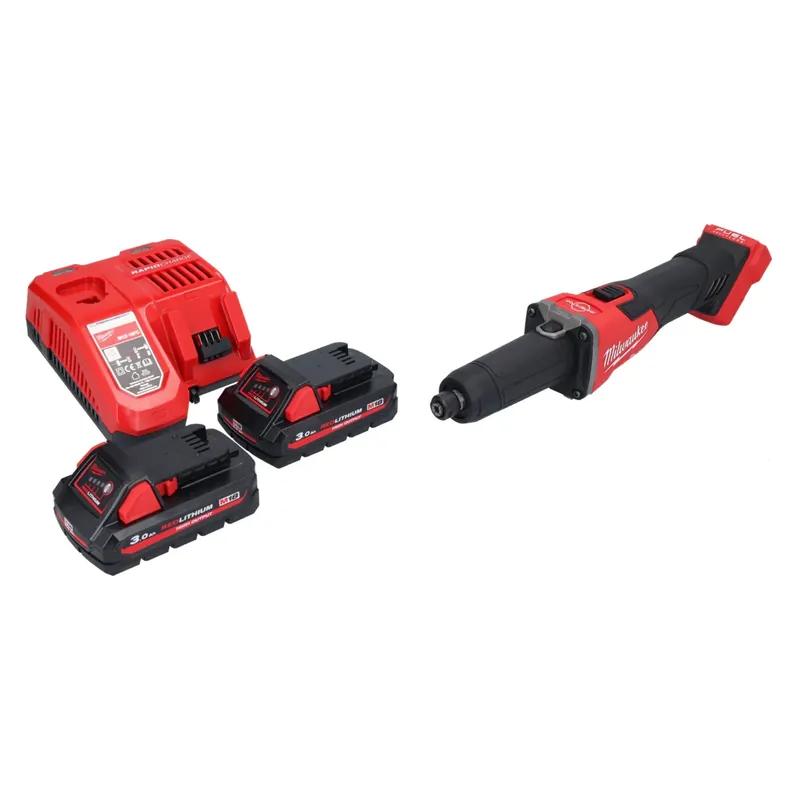 Milwaukee M18 FDGRB-302 Akku Geradschleifer 18 V 50 mm Brushless + 2x Akku 3,0 Ah + Ladegerät Saisonangebot