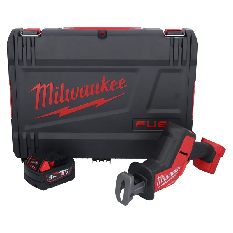 Milwaukee M18 FHZ-501X Akku Säbelsäge 18 V 22 mm Brushless + 1x Akku 5,0 Ah + HD Box - ohne Ladegerät Versand Am Gleichen Tag