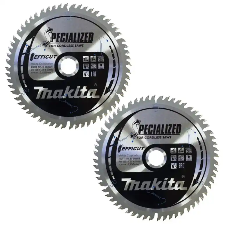 Bestpreis Makita CMSF16560E SPECIALIZED EFFICUT Sägeblatt 165 x 1,85 x 20 mm 2 Stk. ( 2x B-69864 ) 60 Zähne für Holz