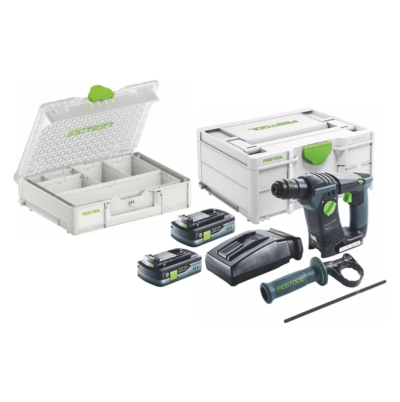 Festool BHC 18 HPC 4,0 I-Plus Organizer Edition ( 577430 ) Akku Bohrhammer 18 V 25 Nm 1,8 J SDS Plus Brushless + 2x Akku 4,0 Ah + Ladegerät + Organizer + Systainer Schnäppchen