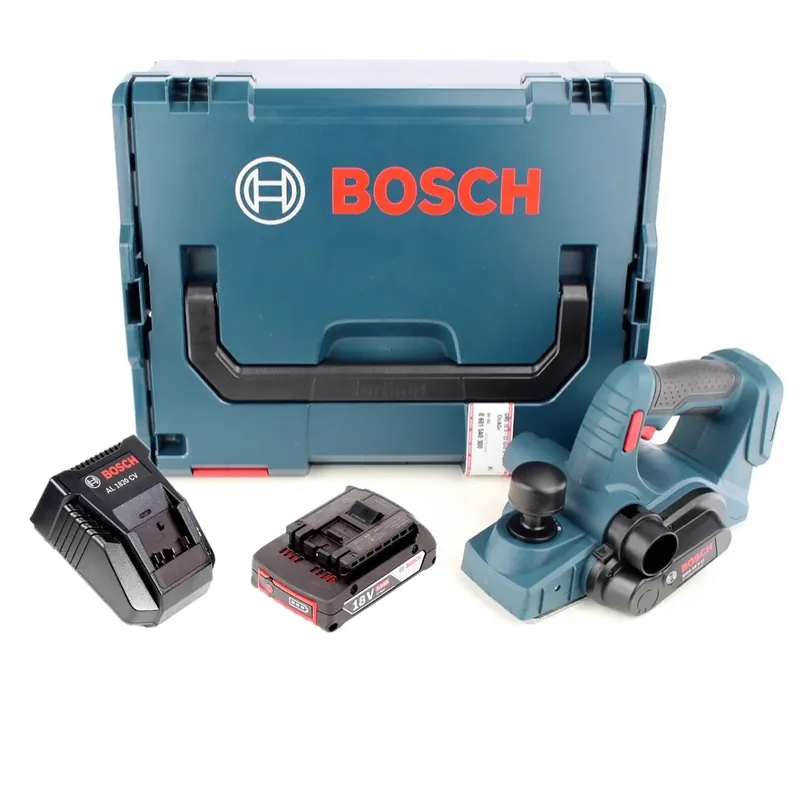 Bosch GHO 18 V-LI Akku Hobel 18V + 1x Akku 2,0Ah + Ladegerät + L-Boxx Sichere Zahlung